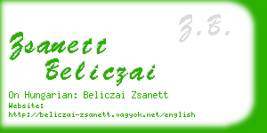 zsanett beliczai business card